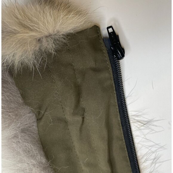 Canada Goose coyote fur trim replacement Green authentic collar S/ M NWOT - Picture 7 of 10